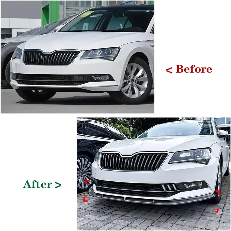 Sport Separator Protector Diffuser Front Bumper Lip Spoiler Mod Accessories For Skoda Superb B8 III 3V3 3V5