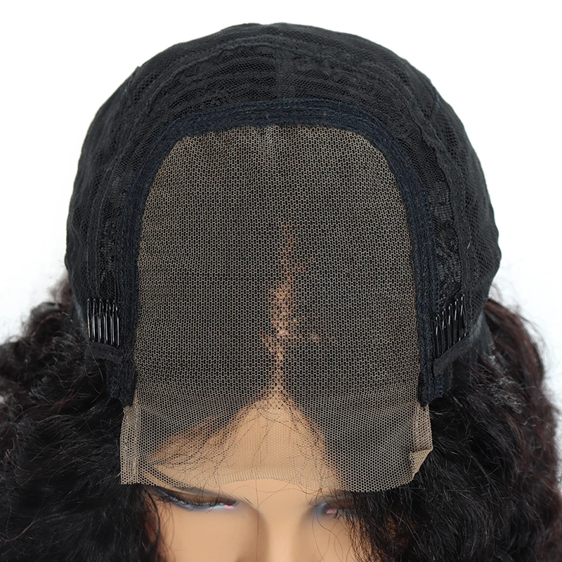 Wig renda gelombang dalam rambut manusia Bob pendek 4x4 Wig penutup renda Wig rambut manusia Virgin Brasil untuk WANITA HITAM ketebalan 180%