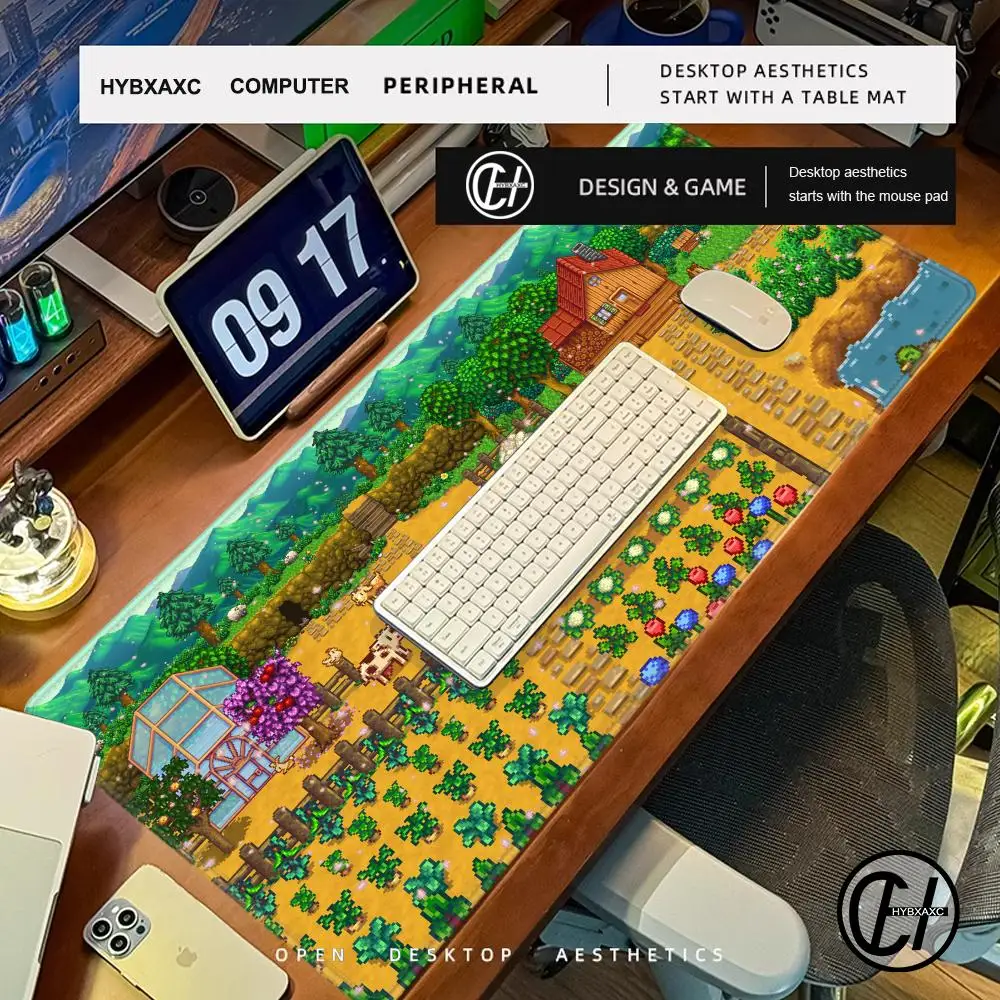 Stardew Valley Large Anti-slip Mat Deskpad Gaming Mouse Pads  Extended Gaming Keyboard Mats Large 90x40cm XXL Gamer Mousepad