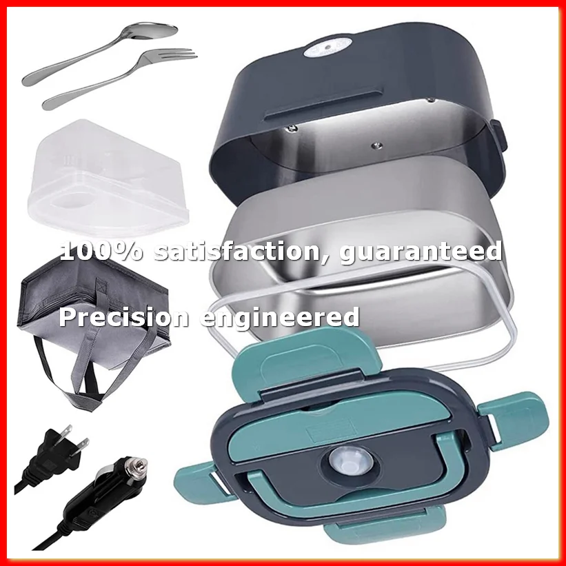 

Electric Lunch Box 40W Portable Lunch Warmer Food Warmer Adult Car Fast Heating Lunch Box with Leak Proof Lid US Plug-A79M