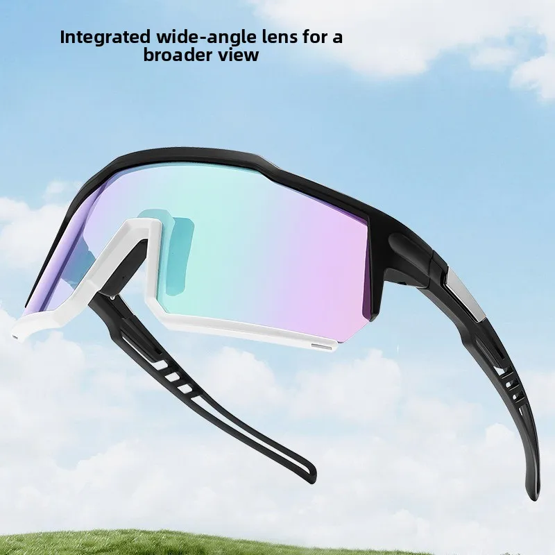 

Trendy Cycling Goggles Oversized Decor Women's Sports Anti UV Sunglasses Men Outdoor Driving Hiking Glasses Bike Riding Eyewear