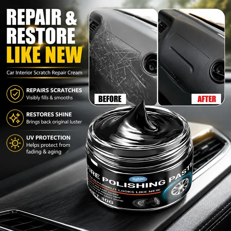 Auto Interior Care Wax Genuine Leather Seat Maintenance Balm Nourishing Restorative Cream for Car Couch Handbag Shoe Polishing