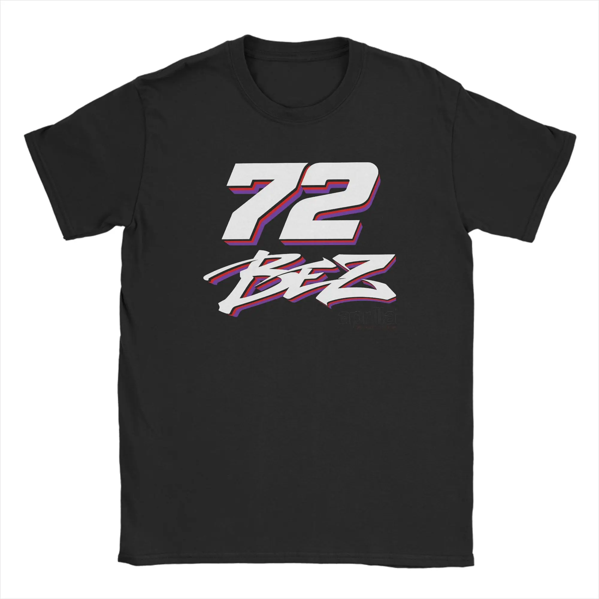 Marco Bezzecchi 72 T Shirt Beach  Cotton T-Shirts For Men Print Tshirt Short Sleeves Vintage Clothing,