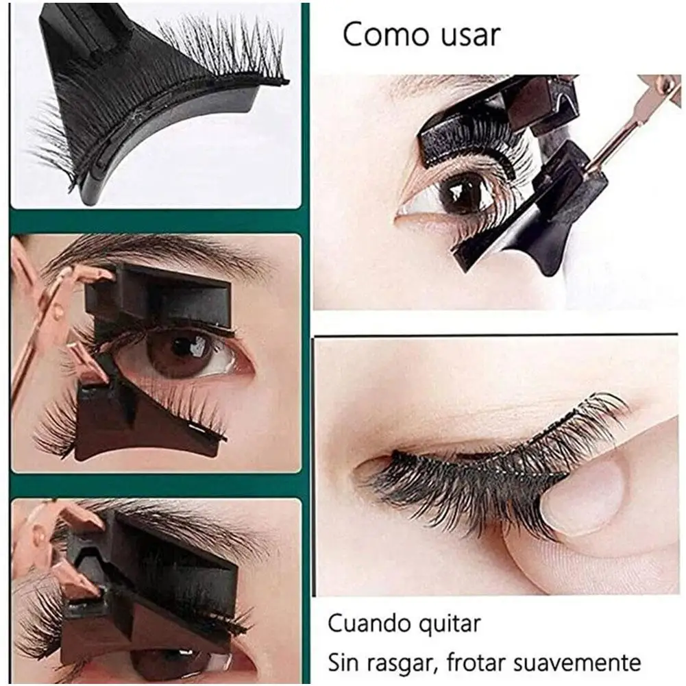 Aplicador de extensión de pestañas postizas magnéticas, pinzas rizadoras, pinza de Clip, herramientas de maquillaje con pestañas de visón 3D