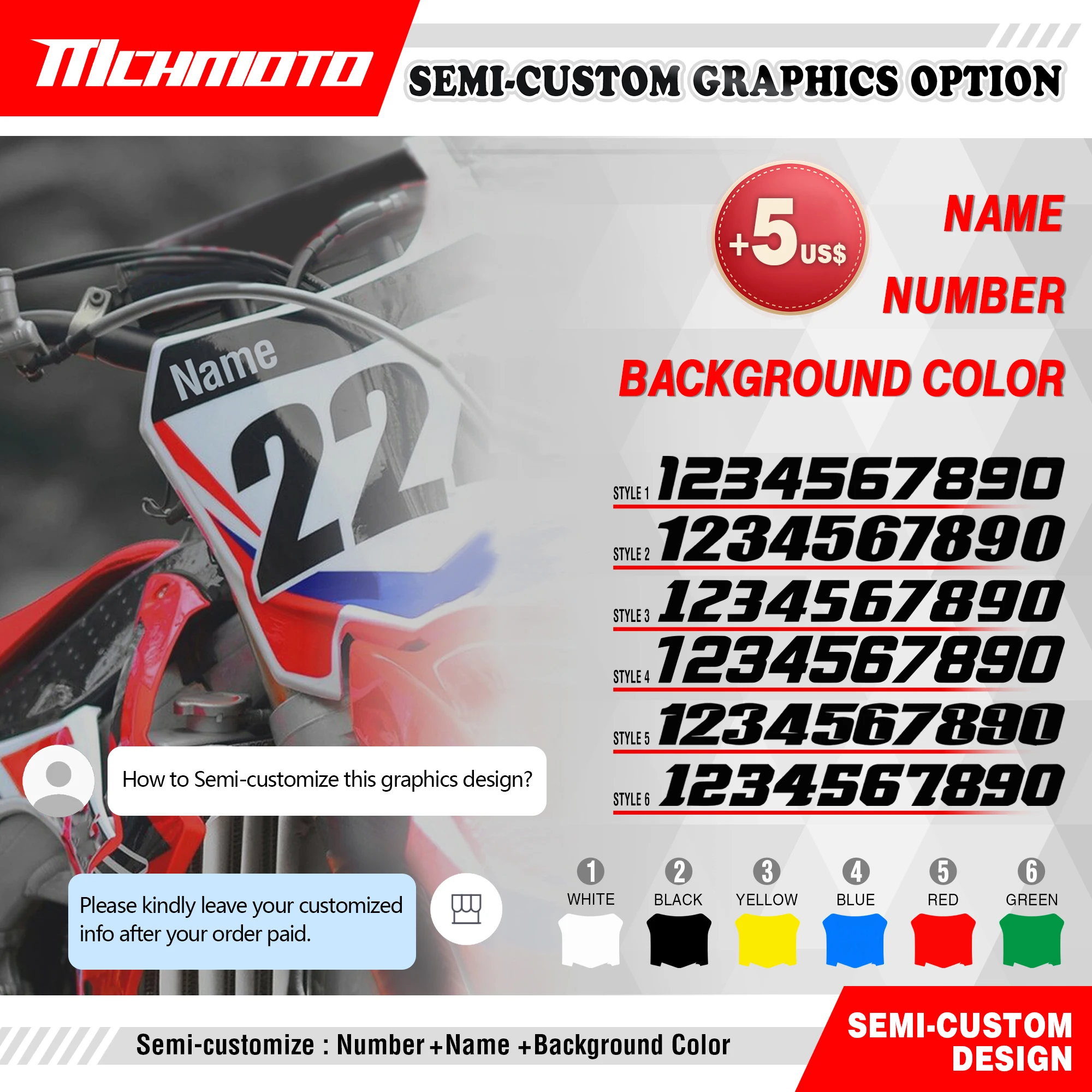 MCHMFG for BETA RR 250 300 350 390 430 480 2013 2014 2015 2016 2017 Full Graphics Decals Stickers Custom Number Name Stickers