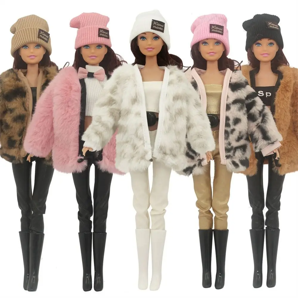 1set Doll Clothes Outfit Trousers Fashion Coat Hats Top Pants Clothing For 30cm Doll Clothes Doll Accessories Girl`s Toy Gifts