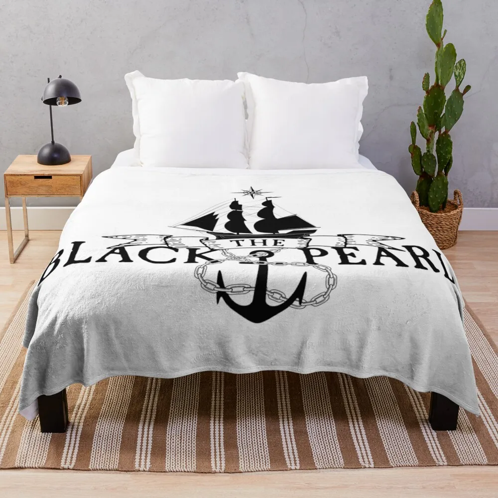 

Black Pearl - pirate sailing ship Throw Blanket Summer Soft Big Blankets