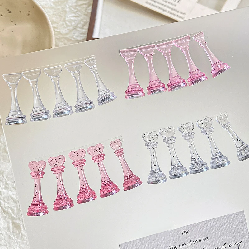 Présentoir d'ongles de manucure, 1 pièce, outil pour Salon, support d'ongles en acrylique, supports de pointes en forme d'échecs, bricolage, formation magnétique