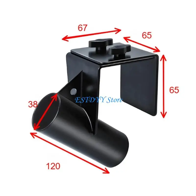G6DE قضيب معدني قوي لصيد الأسماك على الجليد، يمسك مالك قضيب الزلاجة بخطة مجانية سهلة التركيب