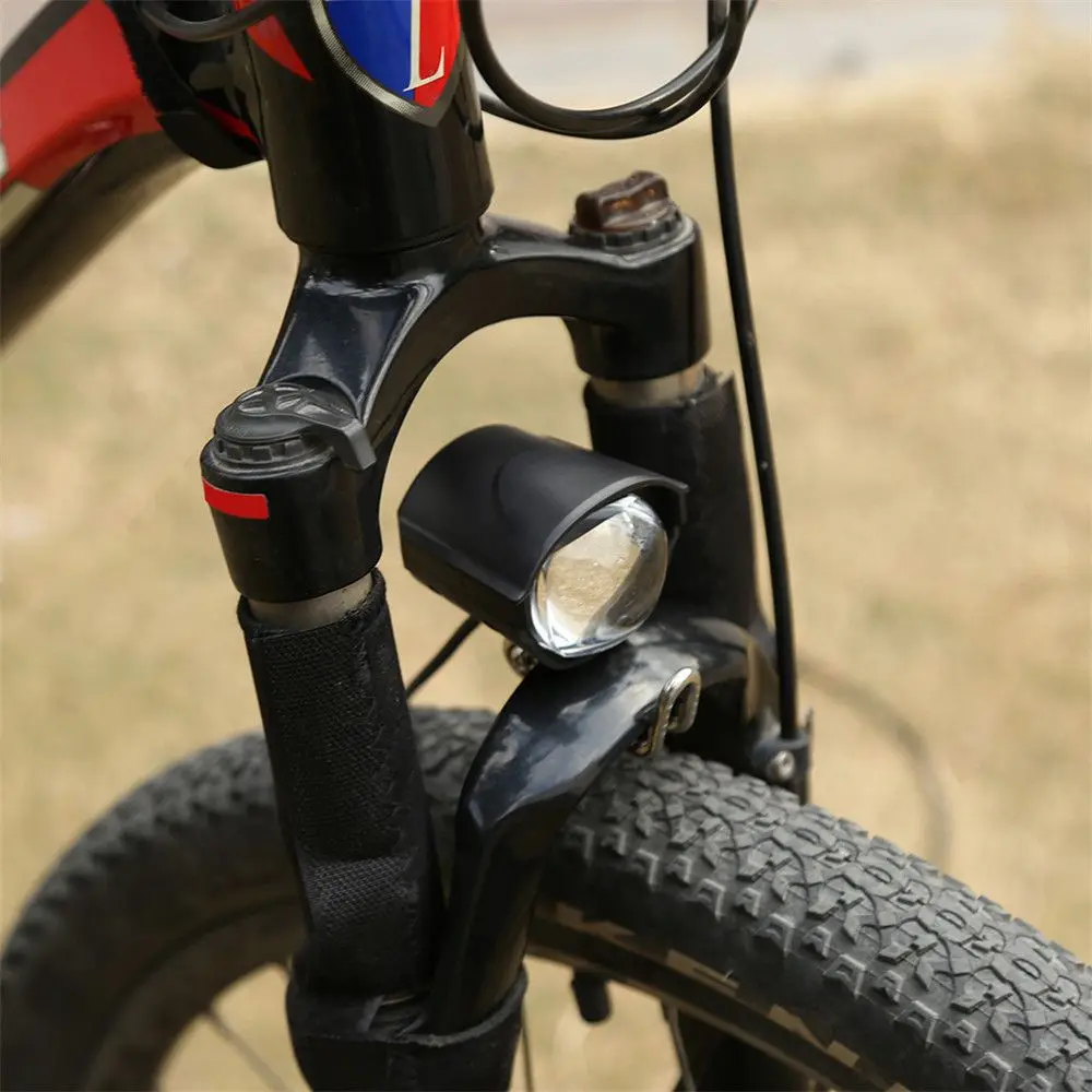 LED Super Bright พร้อมฮอร์น E-BIKE Light Handlebar โคมไฟด้านหน้าไฟฟ้าสกู๊ตเตอร์ไฟหน้า