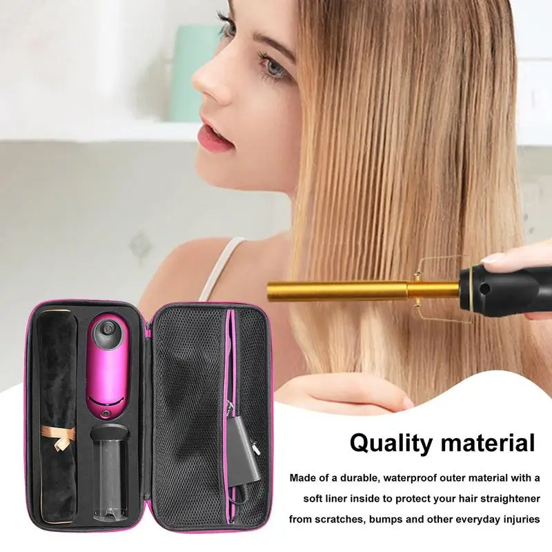 Hair Straightener Travel Bag Cordless Hair Straightener Traveling Organizer Zipper Lightweight Hair Styling Tools Bag For Travel