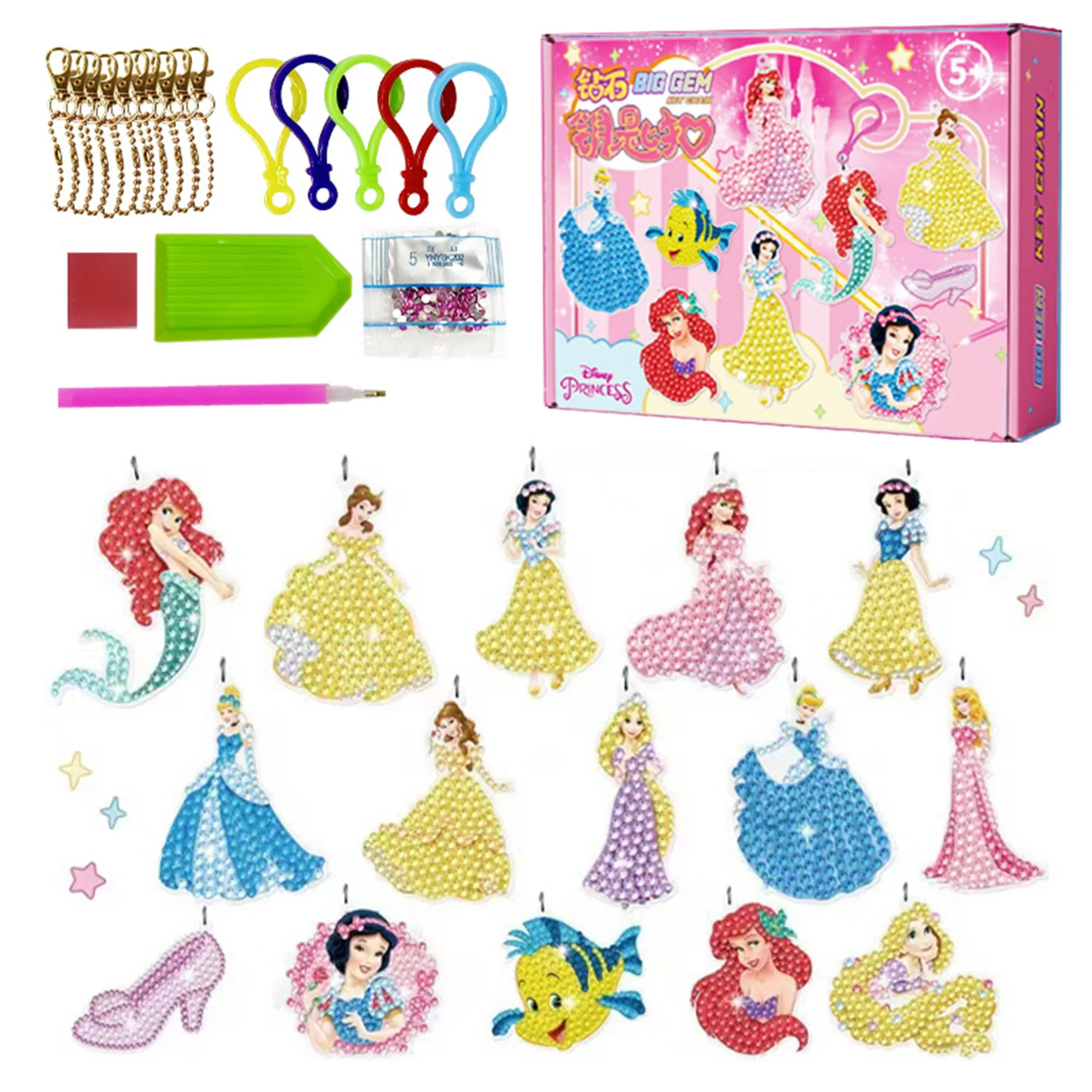 

Creative DIY Diamond Painting Stickers - Princess Frozen Series, Cute Cartoon Design, Ideal Birthday Gifts Souvenirs for Kids
