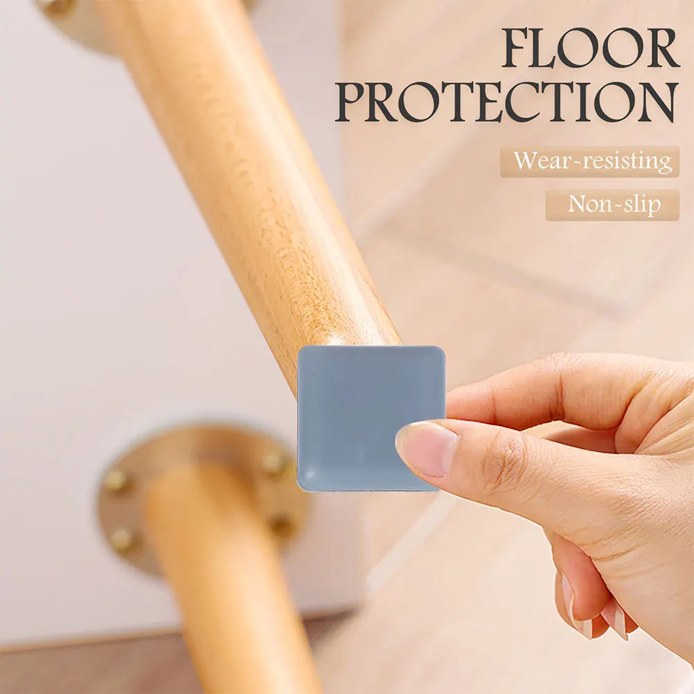 

8 Pcs Square Table Foot Pad Leg Cover Furniture Pads Self Adhesive Floor Protectors Anti Slip Chair Leg Mat Table