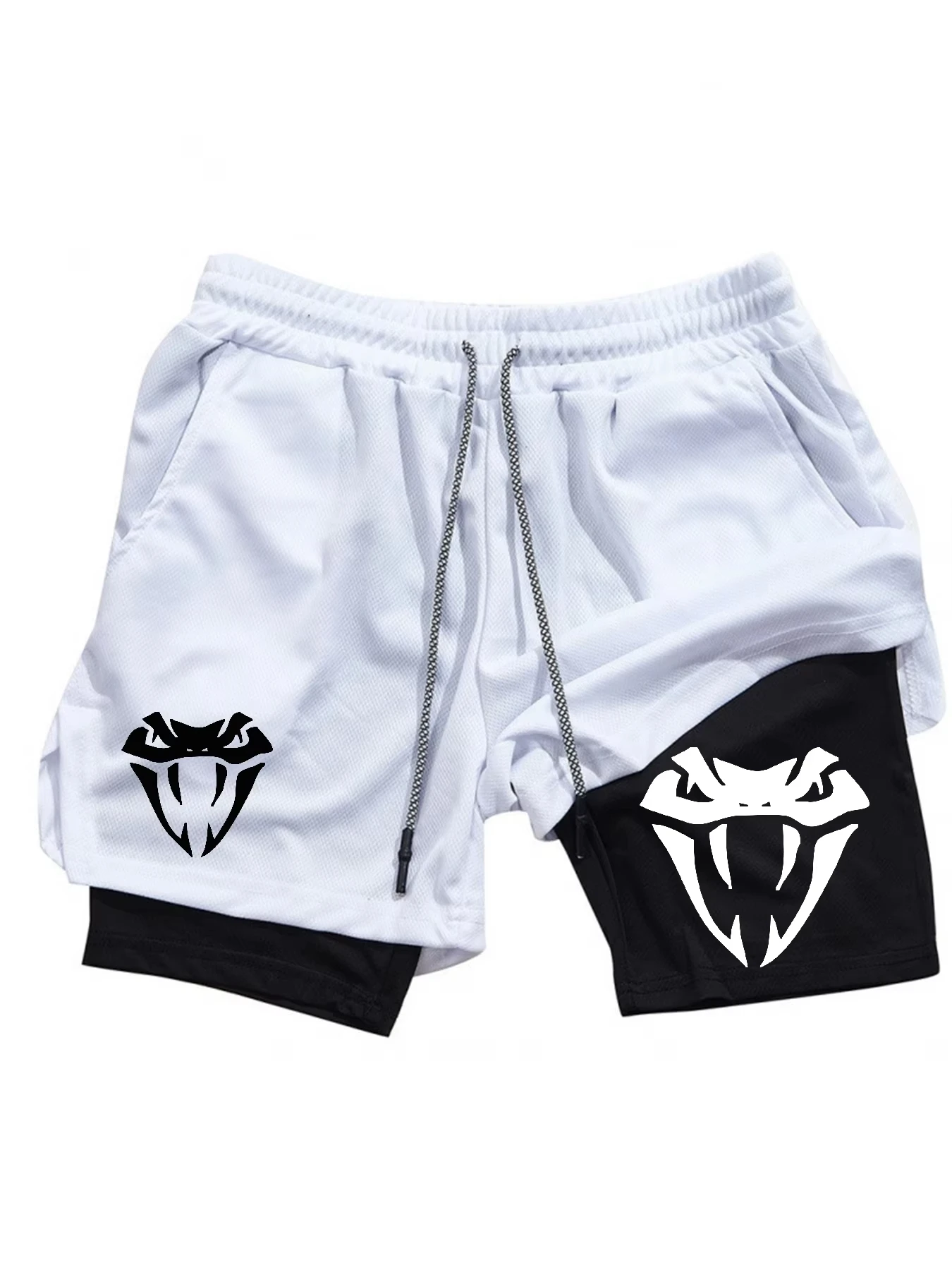Summer sports versatile double layer men's shorts everyday casual quick-drying sports shorts men