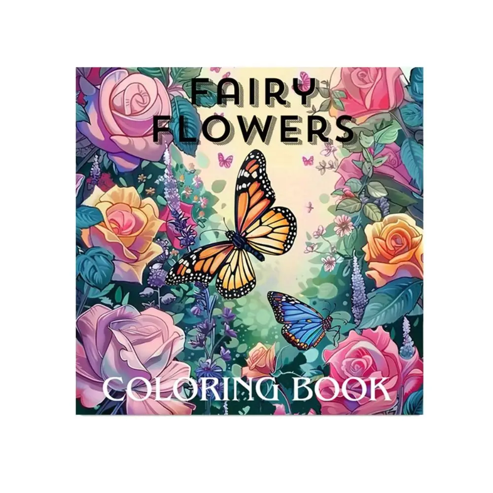 

Creative Fairy Flowers Coloring Book Stress Relief Relaxation Gift Doodles Book DIY Hand Drawn Book