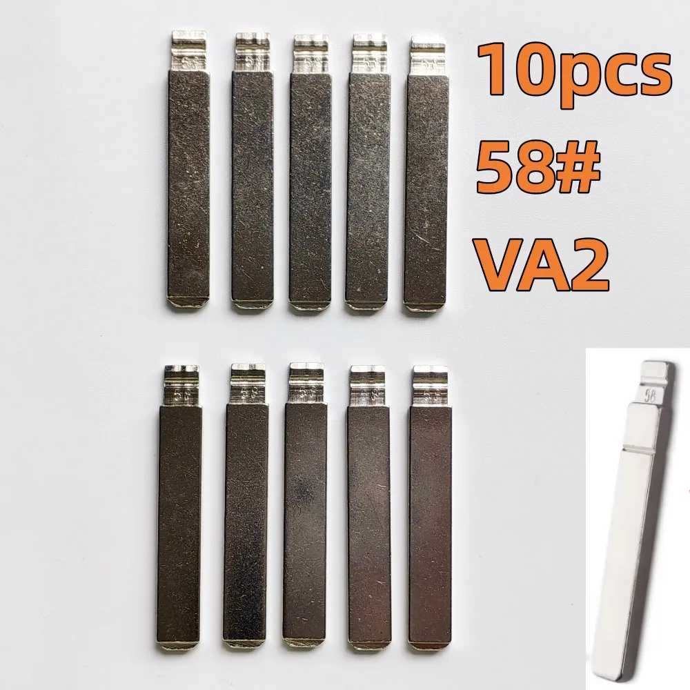 

10 шт. 58 # Металлический необработанный заготовочный ключ-лезвие VA2 для пультов Keydiy KD, VVDI, JMD