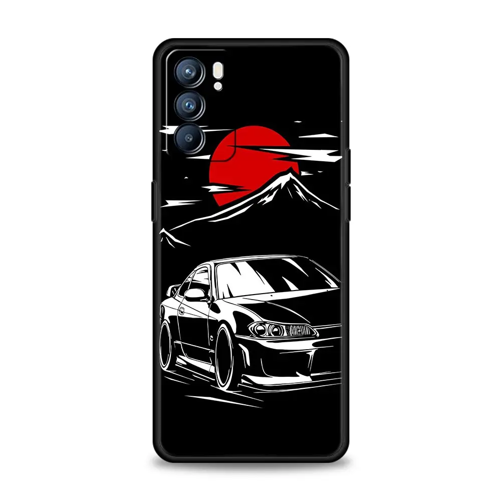 Japan JDM Sports Cars Male Men Case For Oppo Find X5 A54 A53 A52 A9 2020 A15 A95 A16 A76 A74 A12 Reno7 SE Reno6 Pro 5G Cover