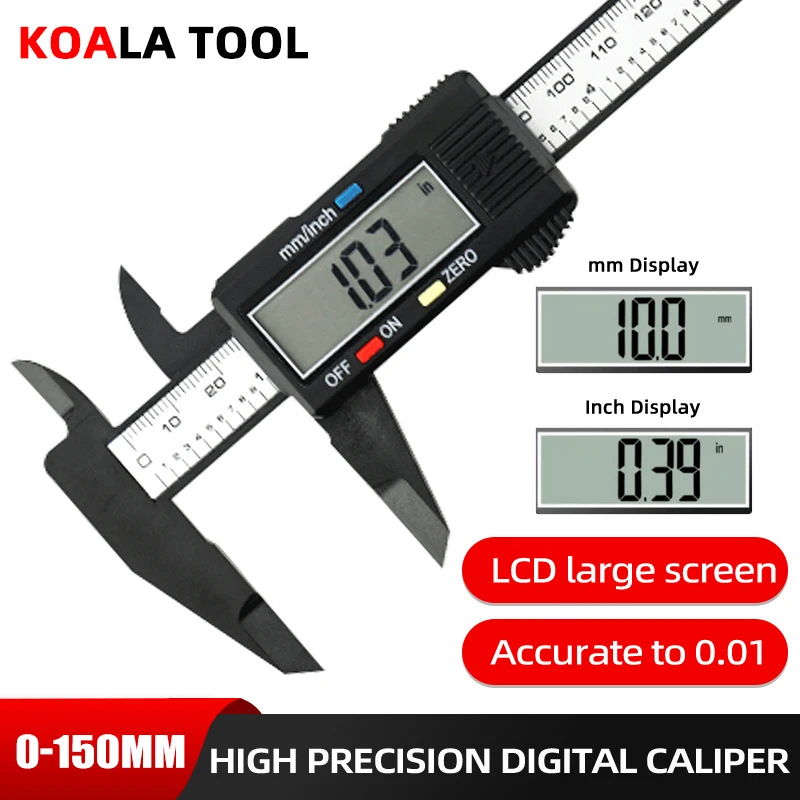 Digital Caliper Electronic Plastic Calipers Vernier Measuring Tools Carpentry Tool Ruler Large Screen Pachometer Digital Caliber