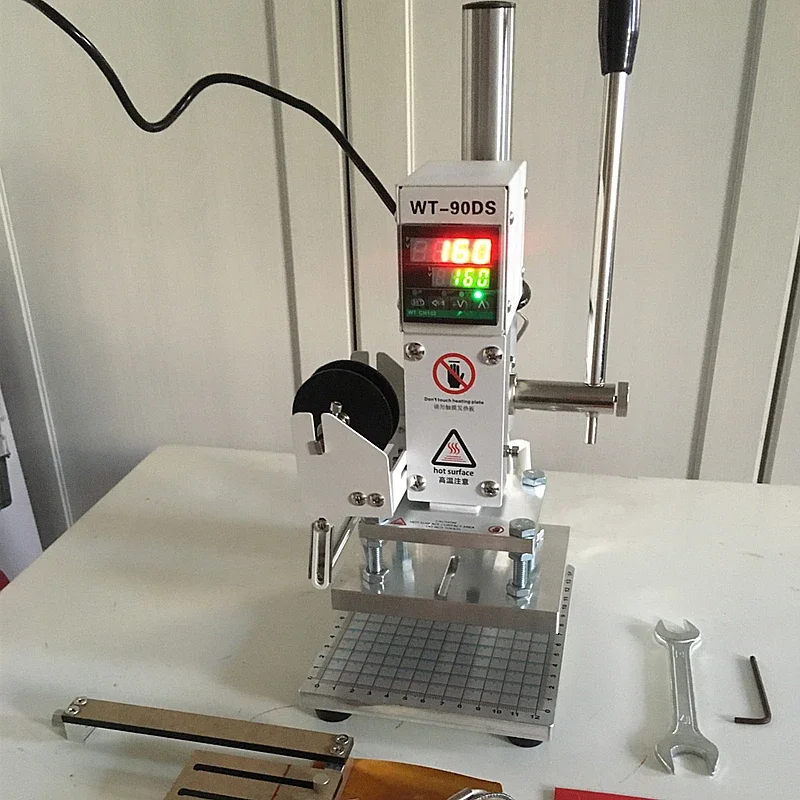 

Hot Stamping Machine Embossing Foil Press Printer Digital Display/Bracket /T Slot Optional with 6 Rolls of Stamp Paper 120mx40mm