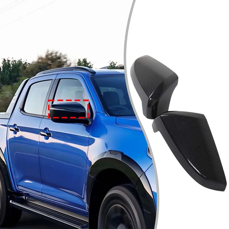 

ABS Carbon Fiber For Mazda BT50 2020-2025 lsuzu D-MAX 2022-2024 Car exterior mirror decoration sticker Car accessories 2Pcs