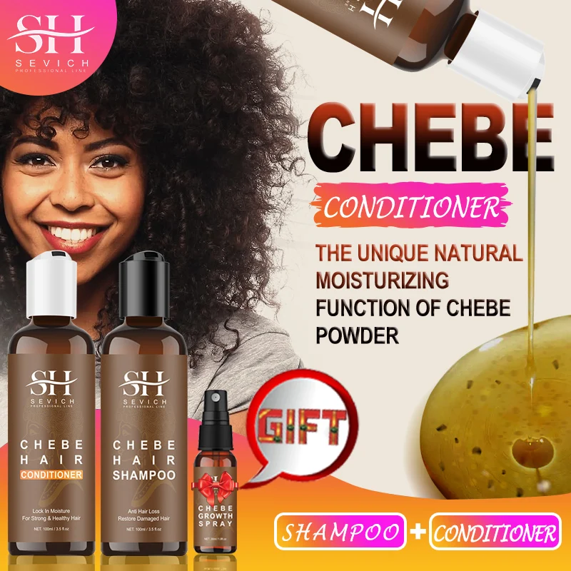 

Chebe Anti Hair Loss Set Traction Alopecia Treatment Hair Growth Shampoo Nourishing Anti Hair Break Conditioner Sevich Hair Care