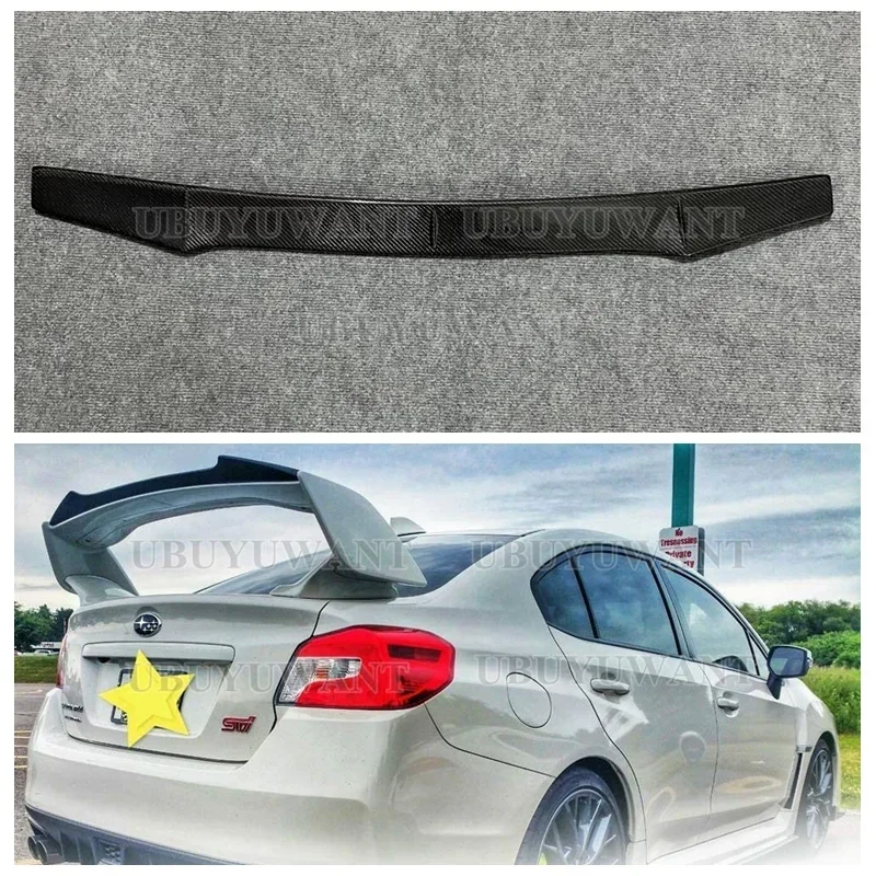 UBUYUWANT Fit For 2015 2016 2017 2018 2019 2020 2021 Subaru WRX STI 4th Gurney Flap Rear STI Trunk Lip Spoiler Real Carbon Fiber