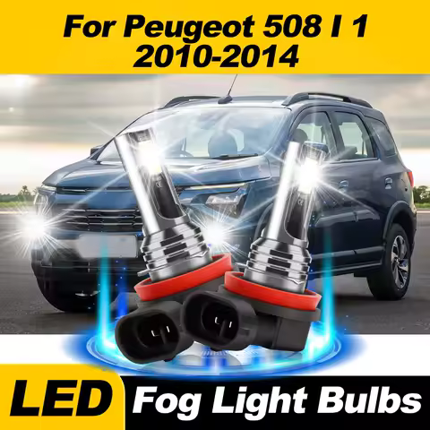 60W H8 H9 H11 Car Fog Lights 20000LM Super Bright LED Fog Lamps 12V 6000K White For Peugeot 508 I 1 2010 2011 2012 2013 2014