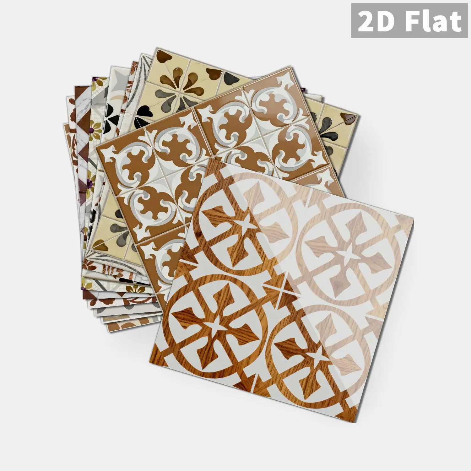 36Pcs Moroccan Tile Stickers, Removable Waterproof Self-Adhesive Wall Decals for Kitchen Bathroom Home Renovation