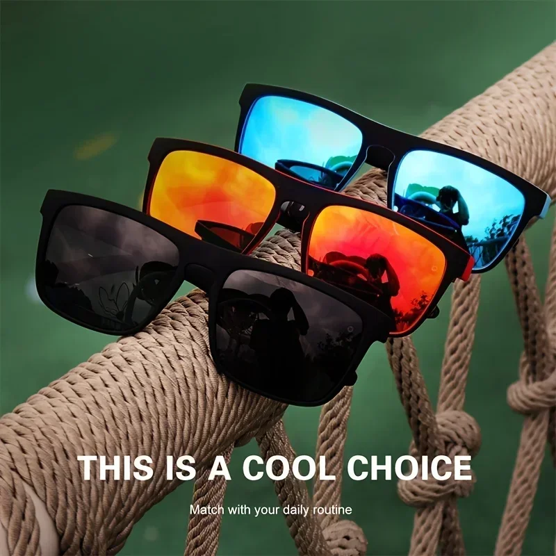 1/3 Pack Square Polarized Sunglasses Fashion Retro Men Women Driving Fishing Sunglasses Glare Driver Glasses UV400 Glasses