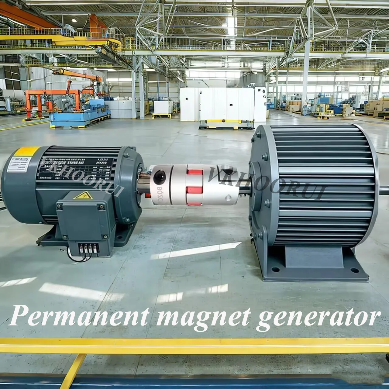 

Low Noise Permanent Magnet Generator 100KW Electric Alternators 220V 380V with Motor And Coupling for Free Energy Applications