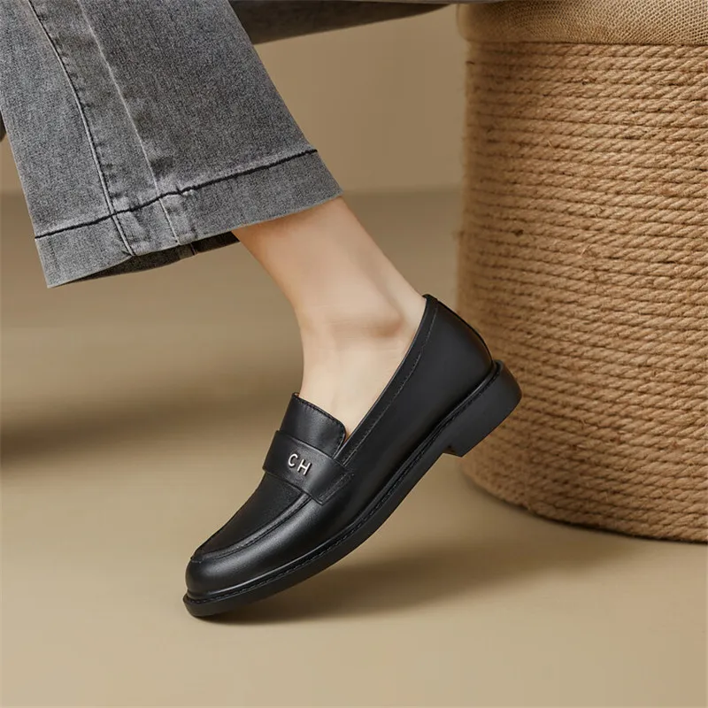 NEW Spring Women Shoes Fashion Rainbow Shoes Women Loafers Round Toe Chunky Shoes for Women Versatile Women Pumps Zapatos Mujer