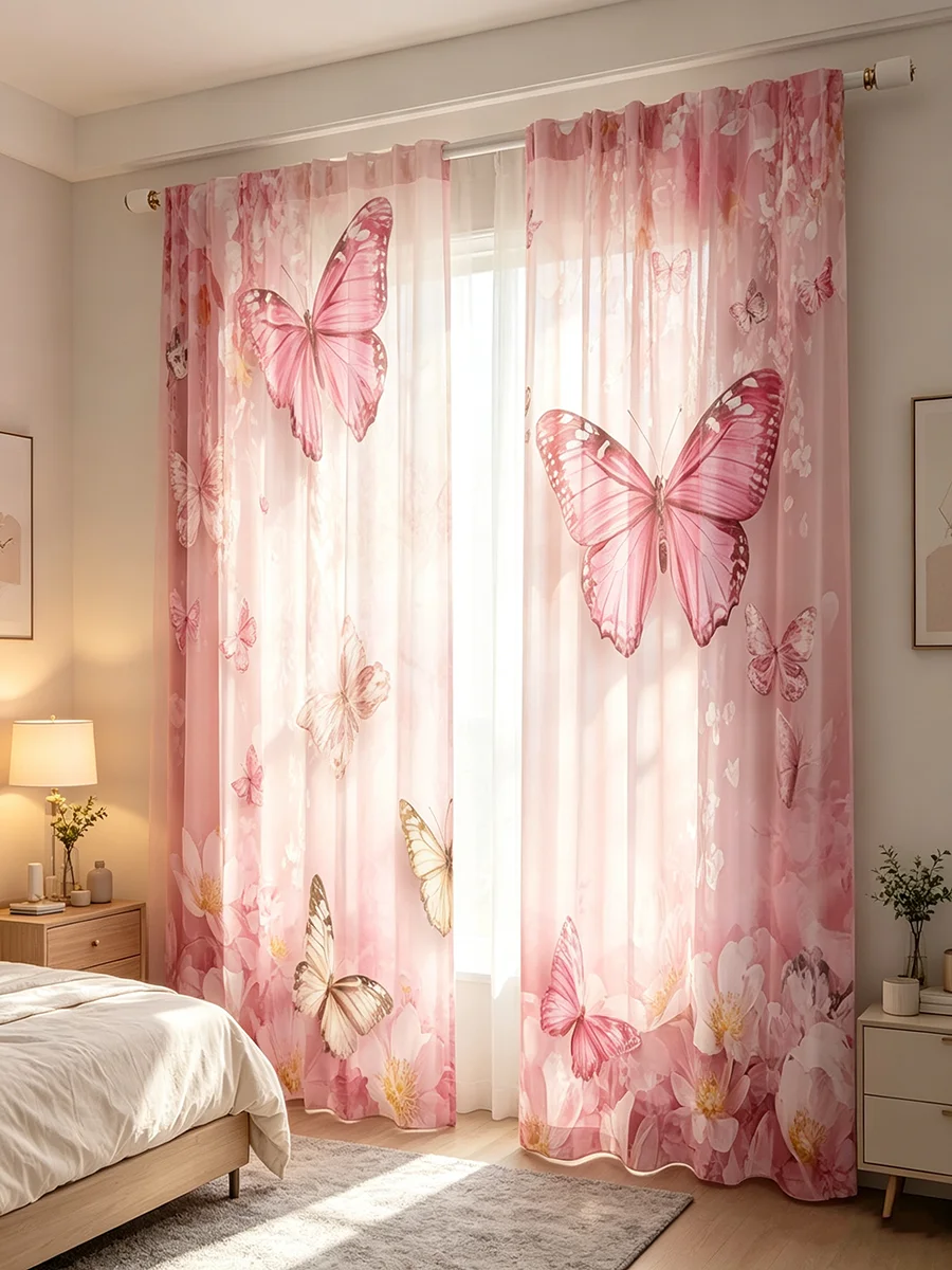 2PCS Digital Printed Curtains, - Home Decor Window Blinds 评论和价格