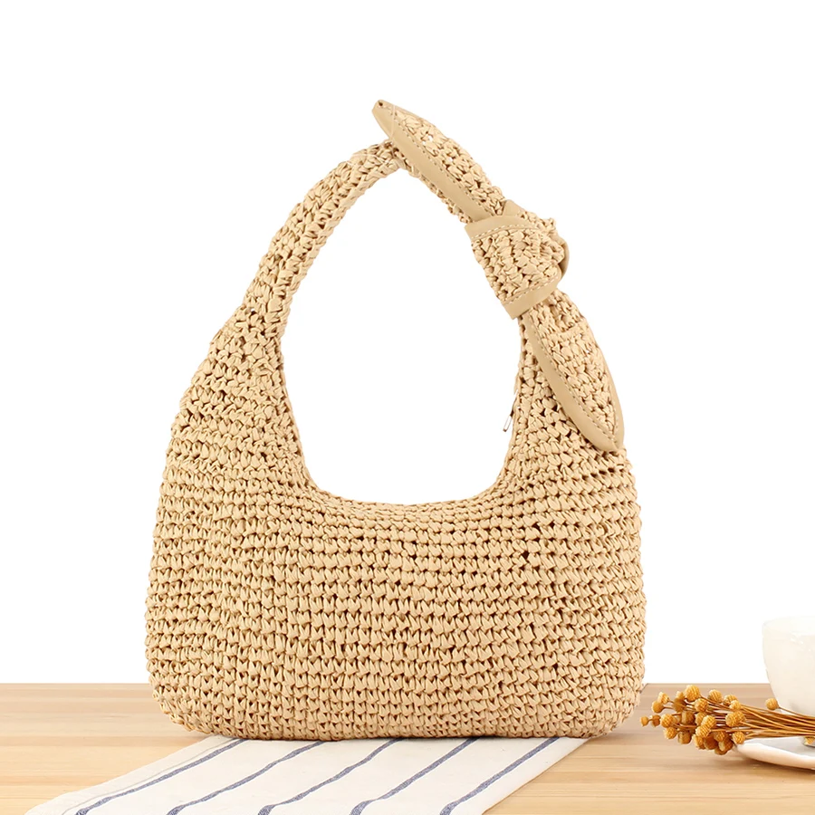 

Weave Straw Hobo Shoulder Bags for Women Summer Designer Small Hand Bag Females Travel Beach Clutch Bags Handbags and Purses Sac
