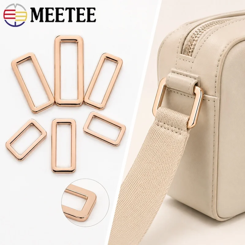5/10/20/50Pcs 38/50mm Metal Rectangular Rings Travel Bag Webbing Loop Wide Shoulder Strap Connector Luggage Buckle DIY Hardware