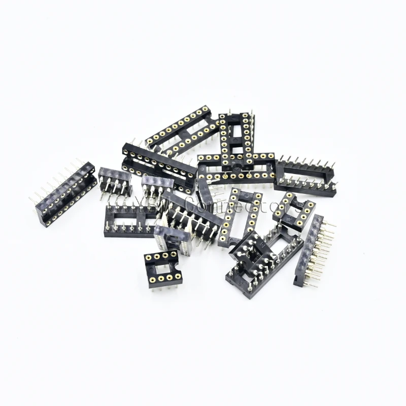 10PCS Round Hole IC Socket Connector Integrated Circuit Socket DIP8 DIP14 DIP16 DIP18 DIP20 DIP28 DIP40 Sockets