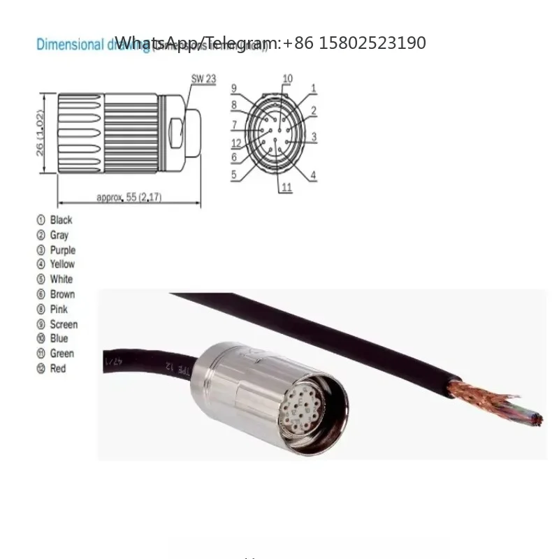 

SICK Plug Connectors and Cables 2029214 DOL-2312-G05MMA3