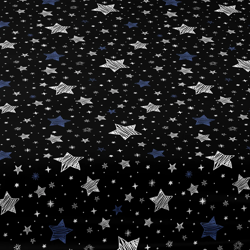 1 Simple modern stars printed matte Fitted Sheet, bedroom printed bed cover, bedding (excluding pillowcases)