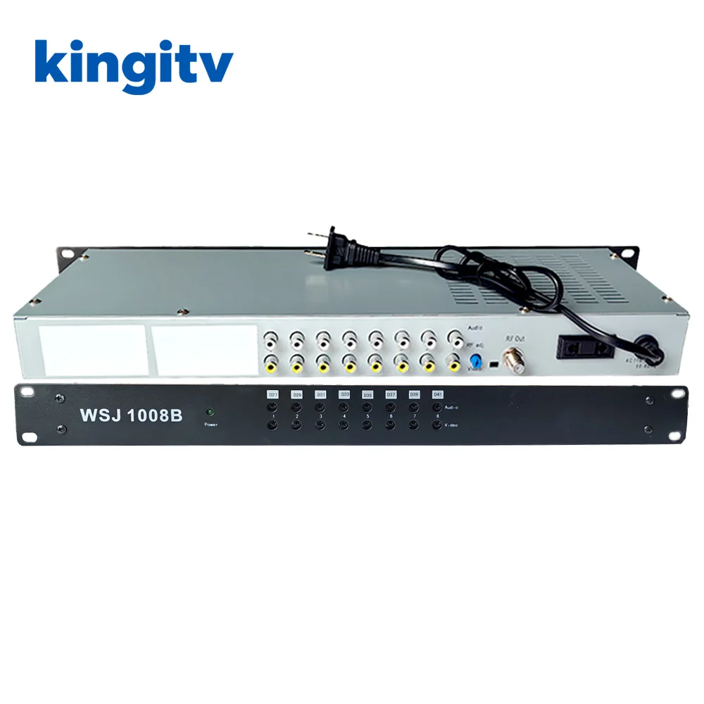 

8 Channels Fixed frequency Channel RF Modulator Audio and video, level adjustment Catv PAL-BG，PAL-DK，NTSC，SECAM