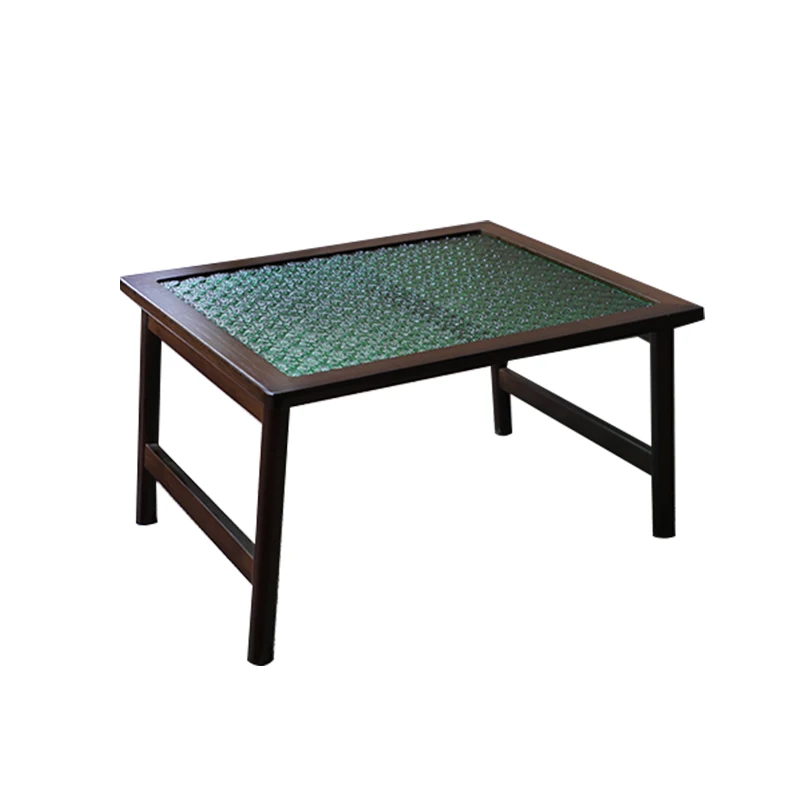 

Laptop computer table for bed study small table small coffee French retro kang table glass tatami