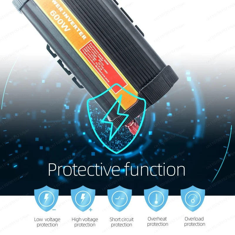 Professional 600W Power Supply Inverter (P600U) Factory Outlet 12V/24V to 120V/230V/600W for Off-Grid Home Use