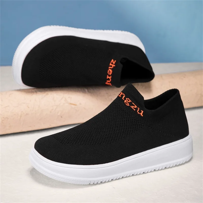 Zapatillas informales de verano con punta ancha, zapatillas de correr transpirables de punto Unisex para hombres y mujeres, zapatillas deportivas con plataforma, zapatos deportivos cómodos para hombre