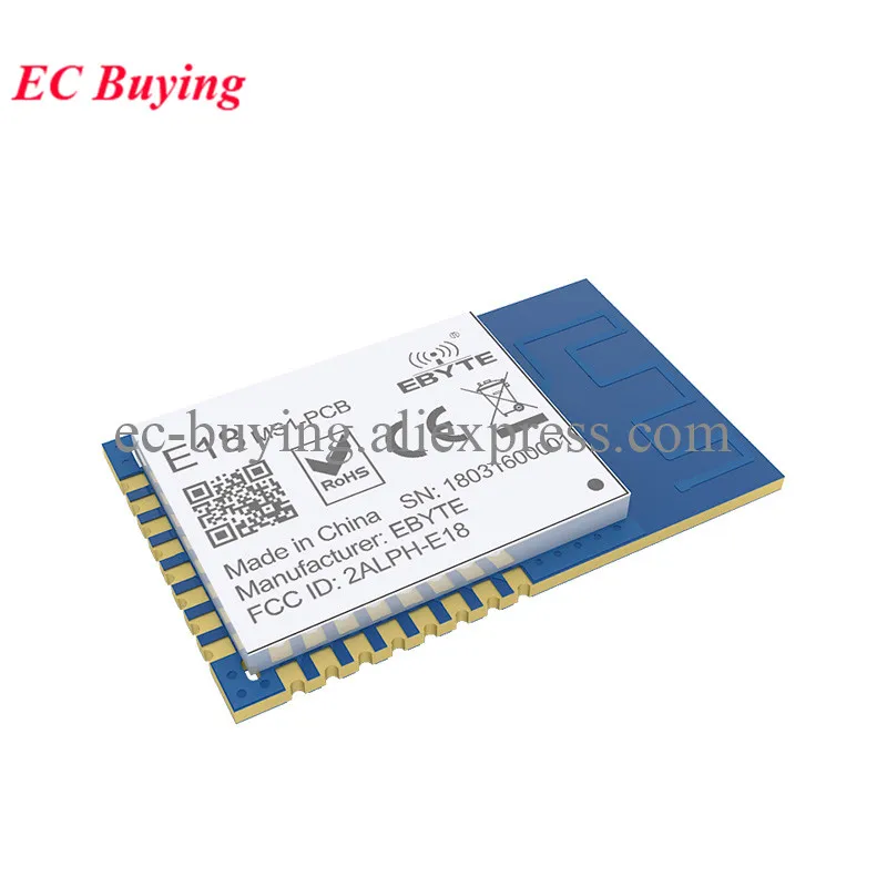 CC2530 Zigbee 2.4GHz Wireless Transmitter Receiver Zigbee Module 4 dBm EBYTE E18-MS1-PCB For Smart Home PCB Antenna Long Range