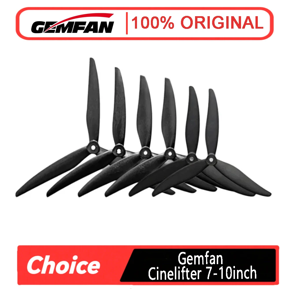 Gemfan Cinelifter 프로펠러 7-10인치 (7037/7535/8040/8046/8145/8060/9045/1050/1070)-3-블레이드 멀티로터 FPV Cinelifter 드론용