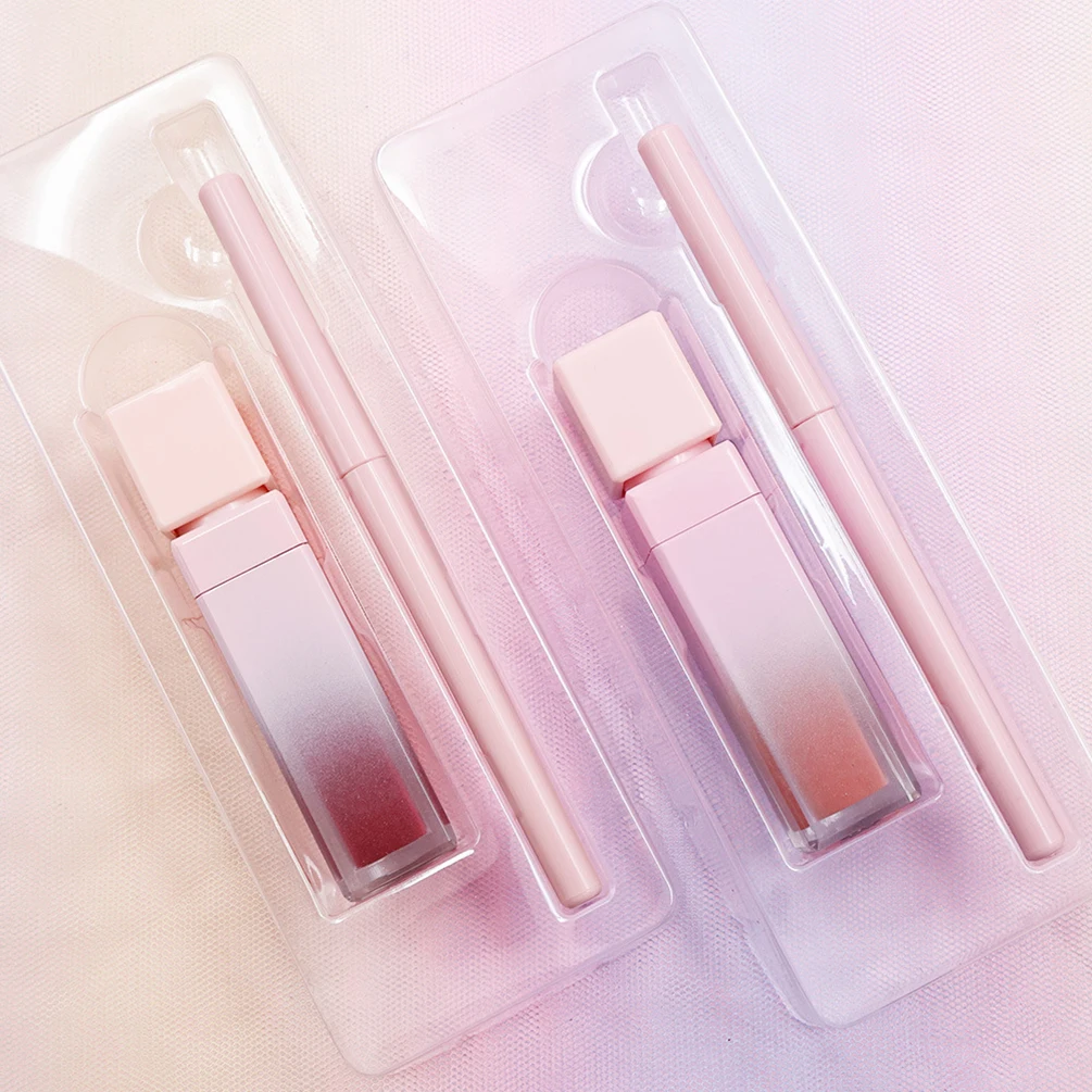 Private Label Lipstick Lipliner Kit Custom Logo Matte Waterproof Non-stick Lipgloss Lip Liner Waterproof Natural Color Makeup