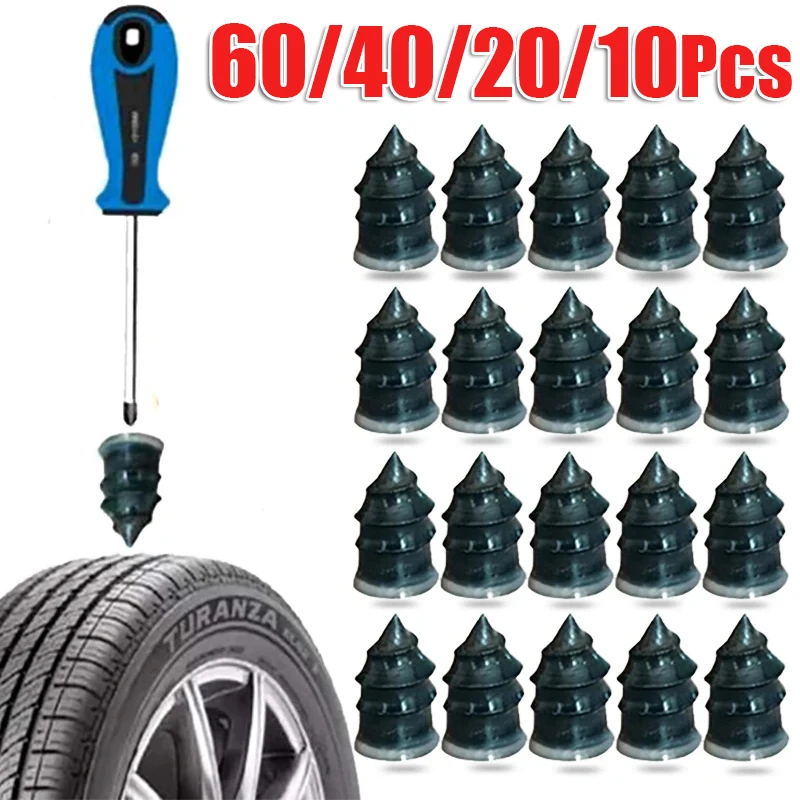 10-60pcs Vacuum Tire Repair Nails for Car Truck Motorcycle Scooter Bike Wheel Tubeless Tyre Repairing Rubber Metal Nail Tools