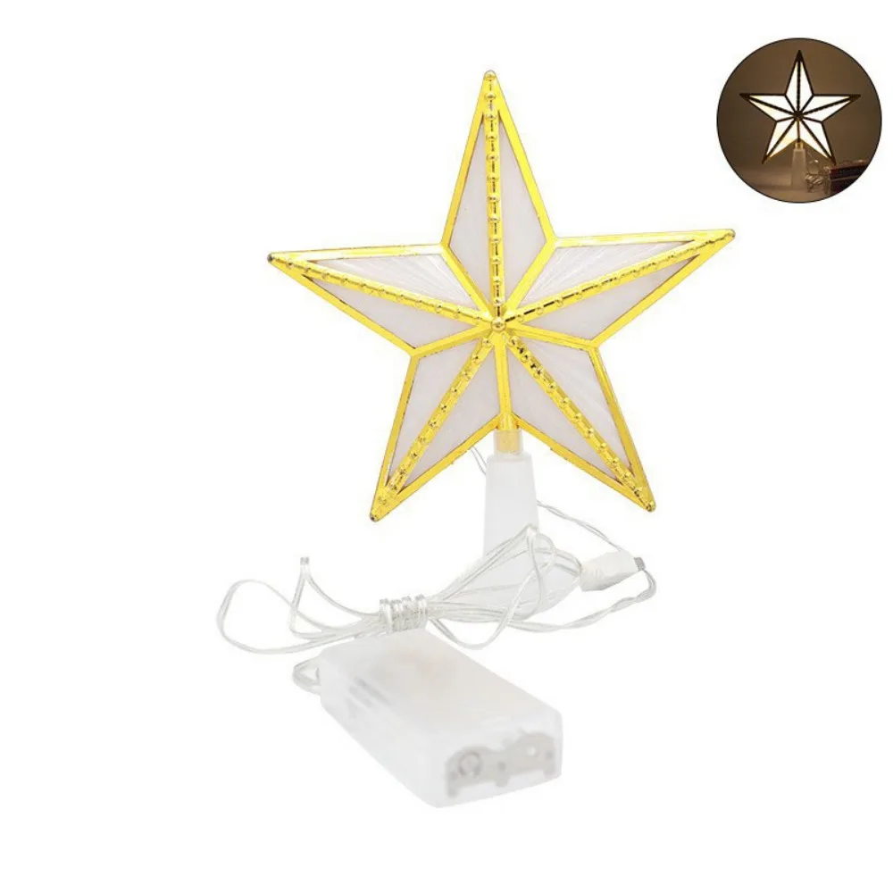 

Plastic Christmas Tree Top Star Glowing Lightweight Star-Shaped Light Lovely Christmas Decorative Star Light Xmas Party