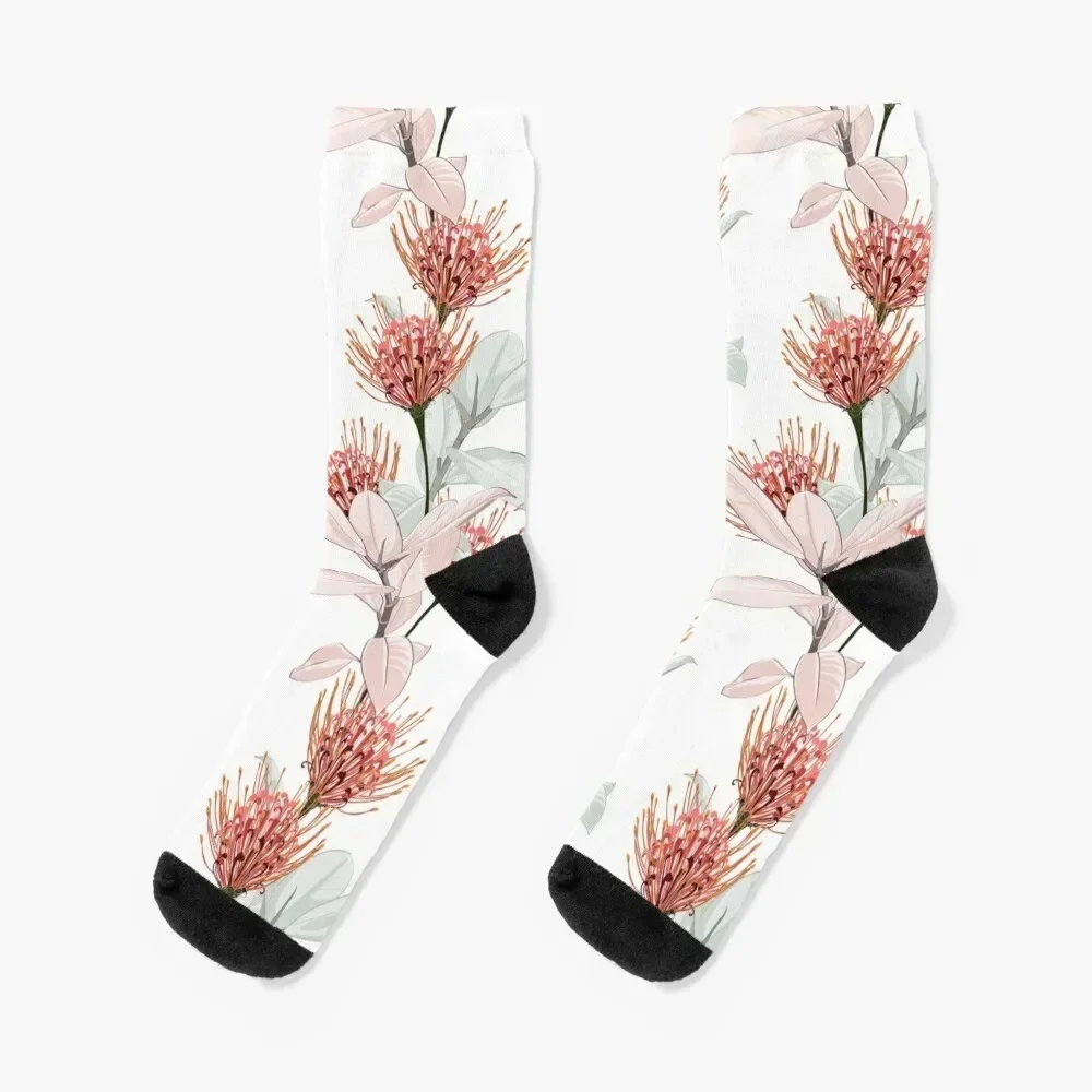 

Australian flower banksia pattern lover Socks Lots colored crazy Men's Socks For Men Women's