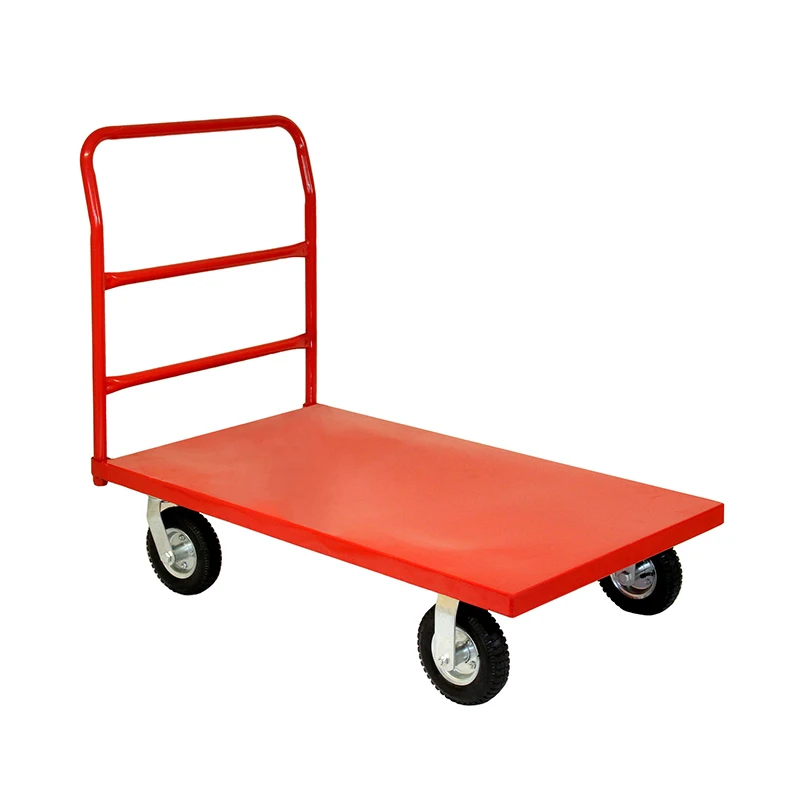 

Industrial Cargo Moving Heavy Loading Steel Truck Trolley Platform Hand Cart