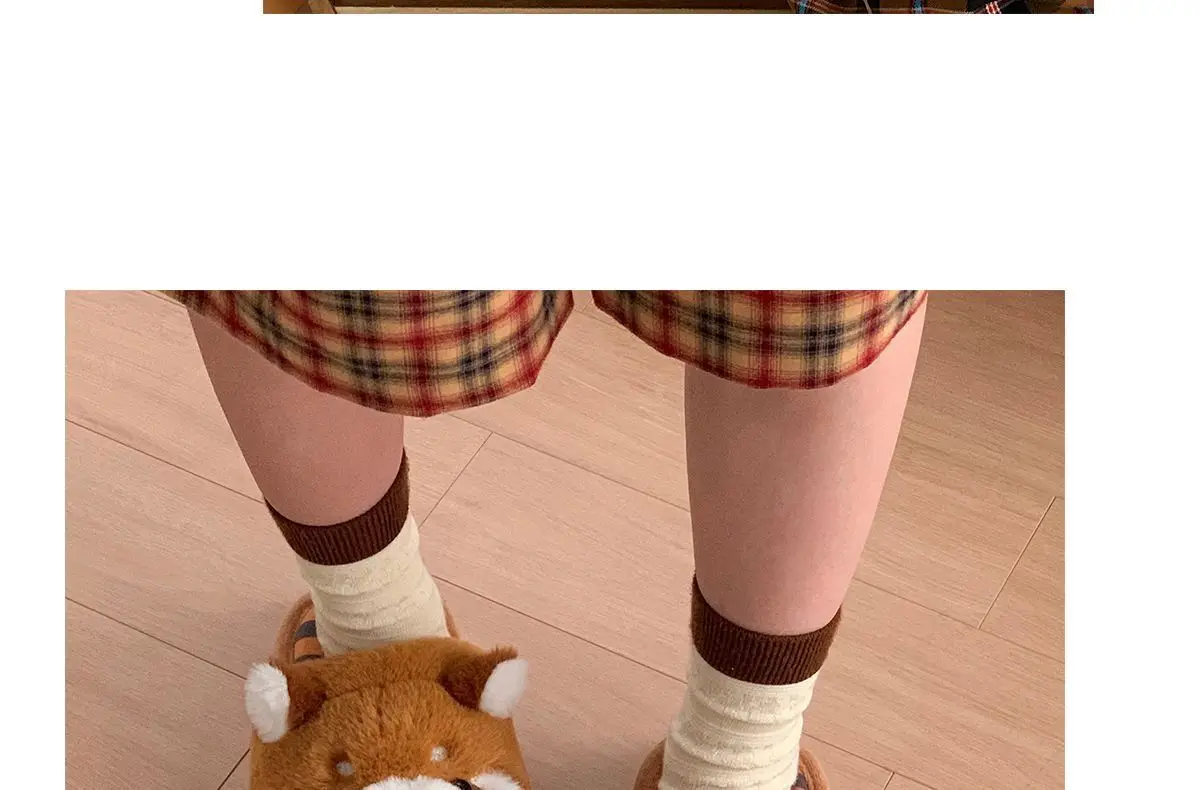 Niedliche braune Waschbär-Hausschuhe für Damen und Herren, große Größen, Tierfell-Slipper, flauschige Hausschuhe für Paare. – Detail 18