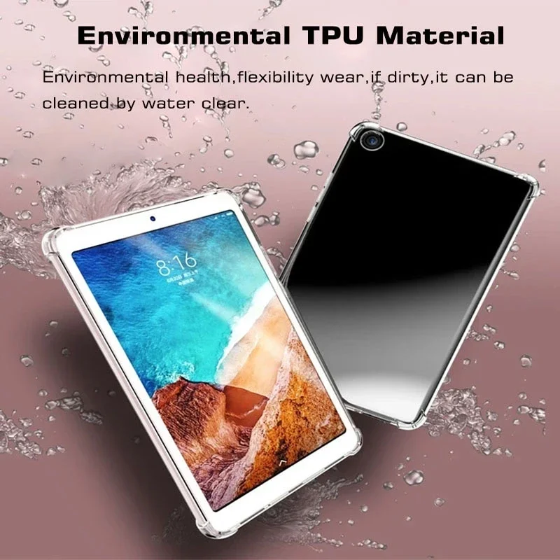 Coque transparente pour Xiaomi Mi Pad 2 3 4 Plus 5 Pro 7.9 8.0 10.1 11, étui arrière en silicone TPU pour tablette iPad Pro 9.7 10.5 11 12.9